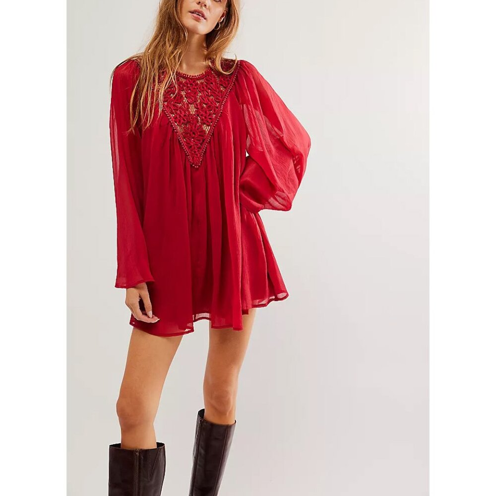 🎉LAST CHANCE🎉 FREE PEOPLE Sunshine Of Love Mini Dress / Blended Berry - Picture 6 of 10